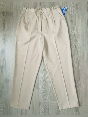 Counterparts II Vintage NWT Women Dress Pants 16W Beige High Waist 80s Classy
